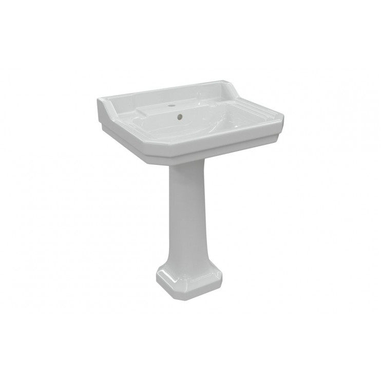 Sherbourne 600x500mm 1TH Basin & Full Pedestal
