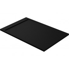 30mm Slate 1600x800mm Rectangular Tray & Waste - Black