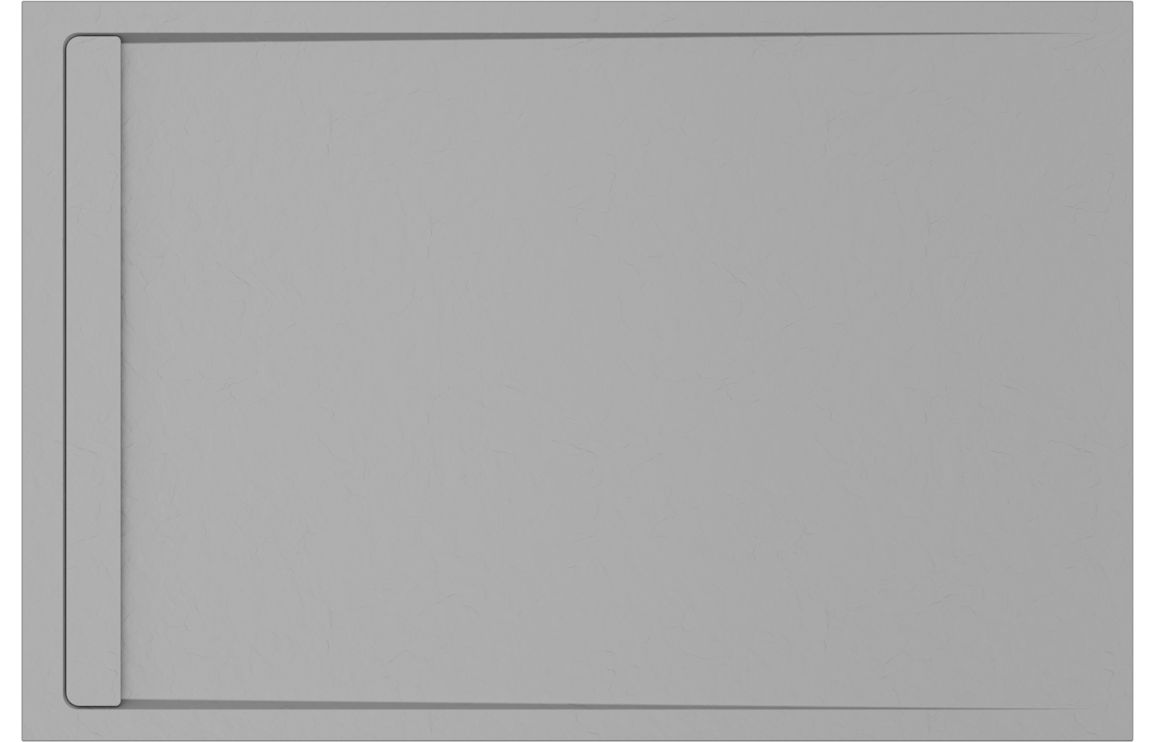 30mm Slate 1400x800mm Rectangular Tray & Waste - Grey