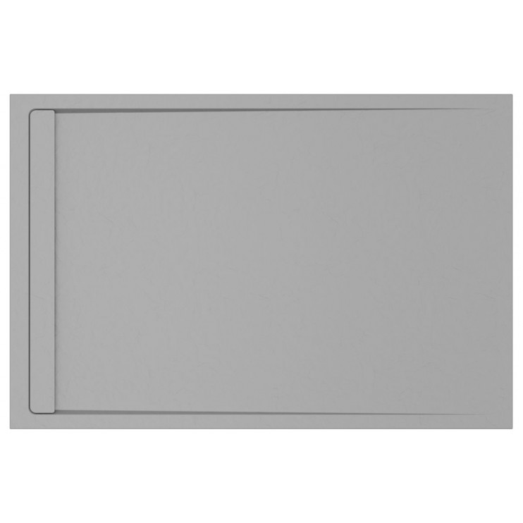 30mm Slate 1200x800mm Rectangular Tray & Waste - Grey
