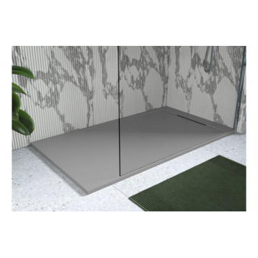 30mm Slate 1200x800mm Rectangular Tray & Waste - Grey