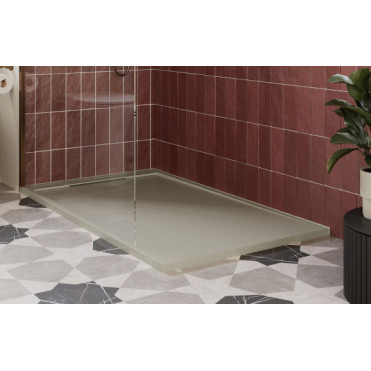 30mm Slate 1000x800mm Rectangular Tray & Waste - Latte