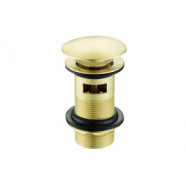 Slotted Mushroom Basin Waste (1 1/4") - Brushed Brass