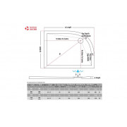 28mm Anti-Slip Ultra-Slim 800mm Quadrant Tray & Waste