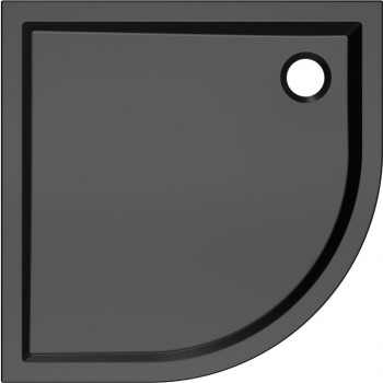 40mm Low Profile 800mm Quadrant Tray & Waste - Matt Black