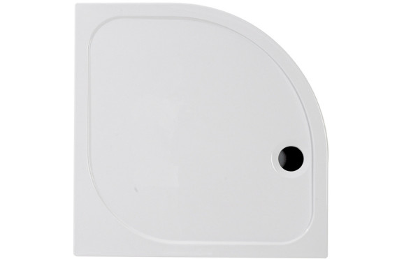 45mm Low Profile 1000x800mm Offset Quadrant Tray & Waste (LH) - White