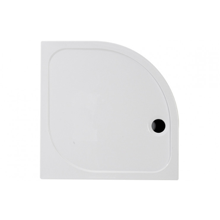 45mm Low Profile 1200x800mm Offset Quadrant Tray & Waste (RH) - White