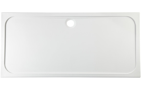 45mm Low Profile 1700x800mm Rectangular Tray & Waste - White