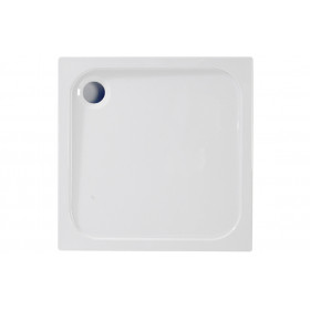 45mm Low Profile 700x700mm Square Tray & Waste - White