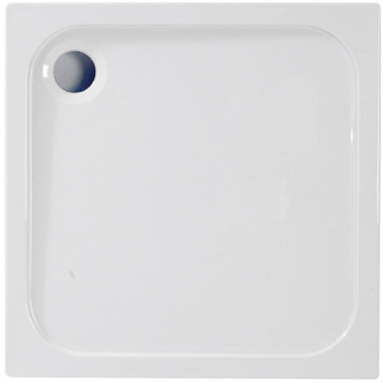 45mm Low Profile 700x700mm Square Tray & Waste - White