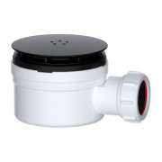 40mm Low Profile 800mm Quadrant Tray & Waste - Matt Black