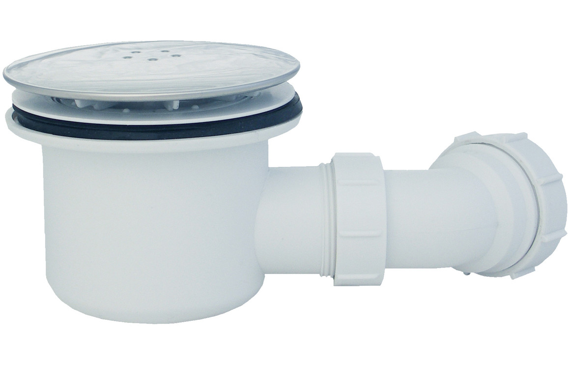 45mm Low Profile 760x760mm Square Tray & Waste - White