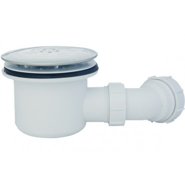 45mm Low Profile 1200x800mm Offset Quadrant Tray & Waste (RH) - White