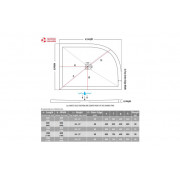 25mm Ultra-Slim 900mm x 900mm Quadrant Tray & Waste