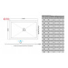 25mm Ultra-Slim 1200mm x 700mm Rectangular Tray & Waste