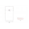 25mm 1600x900mm Slate Effect Ultra-Slim Rectangular Tray & Waste