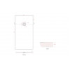 25mm 1700x900mm Slate Effect Ultra-Slim Rectangular Tray & Waste