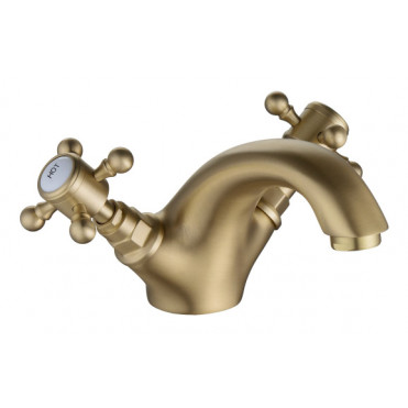 Tadlow Basin Mixer & Pop Up Waste - Brushed Brass