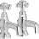 Tadlow Bath Pillar Taps - Chrome