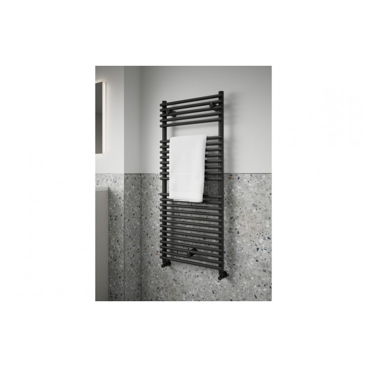 Teplo Round Ladder Radiator (500x1190mm) - Black