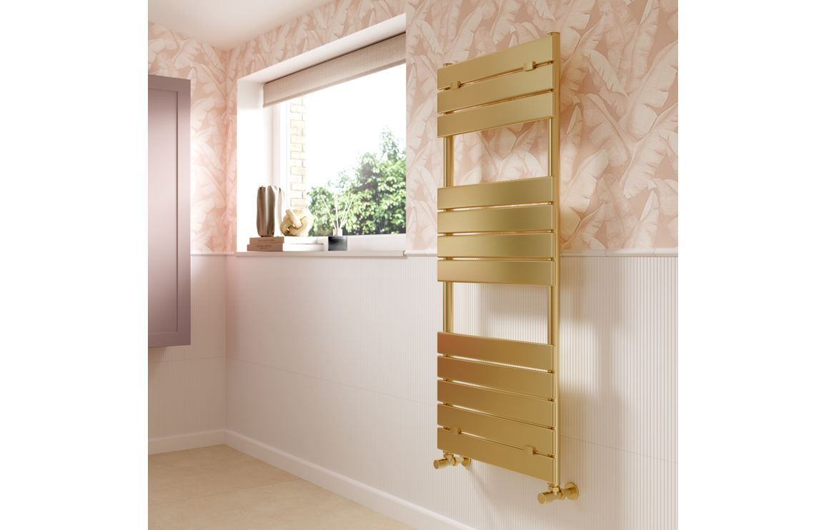 Trend Square Ladder Radiator (500x1500mm) - Brushed Brass