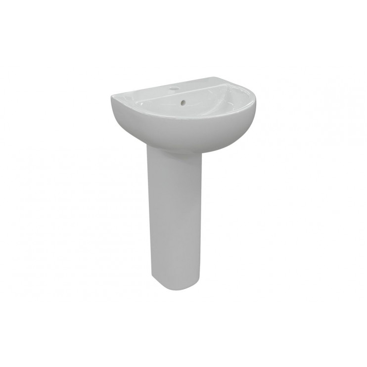 Tuscany 550x400mm 1TH Basin & Full Pedestal