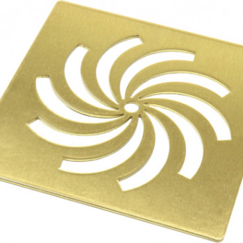 Ultra-Slim Tray Waste Cover - Brushed Brass