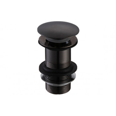 Unslotted Mushroom Basin Waste (1 1/4") - Matt Black