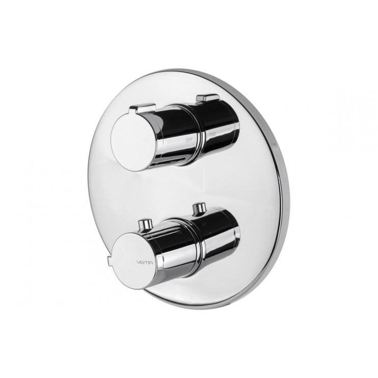 Vema Round Two Outlet Thermostatic Mixer Valve