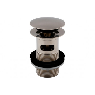 Vema Slotted Push Button Waste - Stainless Steel