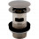 Vema Slotted Push Button Waste - Stainless Steel