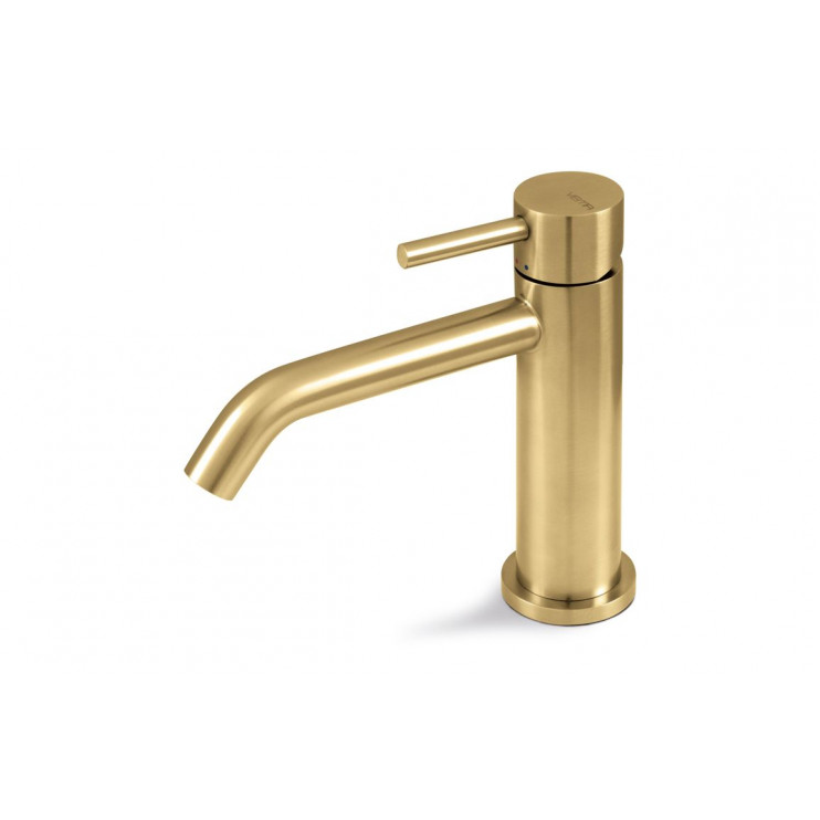Vema Tiber Basin Mixer - Brushed Brass Vema Tiber Basin Mixer - Brushed Brass