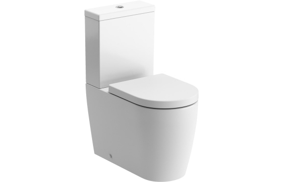 Cilantro Rimless Close Coupled Fully Shrouded WC & Soft Close Seat