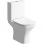 Cedarwood Rimless Short Projection Close Coupled Open Back WC & Slim Soft Close Seat