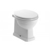 Sherbourne Back To Wall WC & Satin White Wood Effect Seat w/Br.Brass Finishes