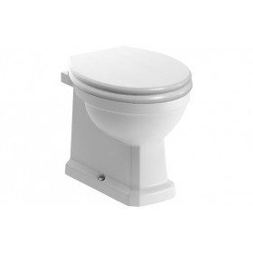 Sherbourne Back To Wall WC & Satin White Wood Effect Seat