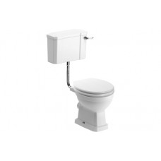 Sherbourne Low Level WC & Satin White Wood Effect Seat