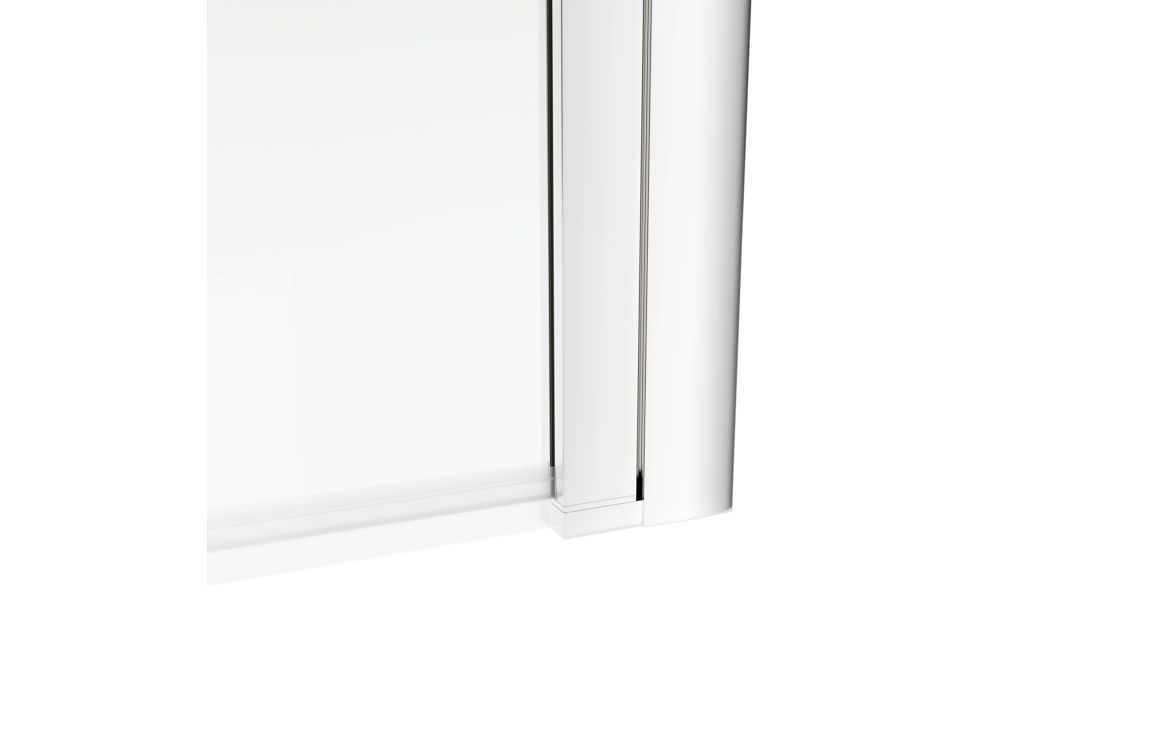 800x1400mm Square Bath Screen (6mm) - Chrome