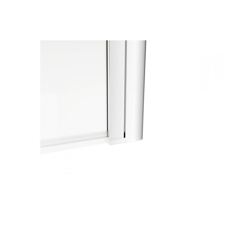 800x1400mm Square Bath Screen (6mm) - Chrome
