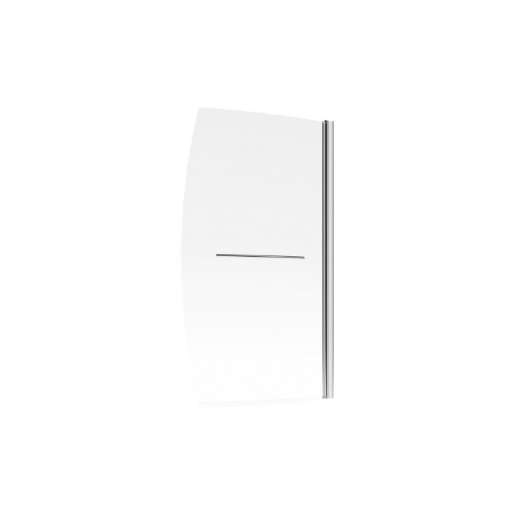 900x1500mm Space Saver Bath Screen (6mm) - Chrome