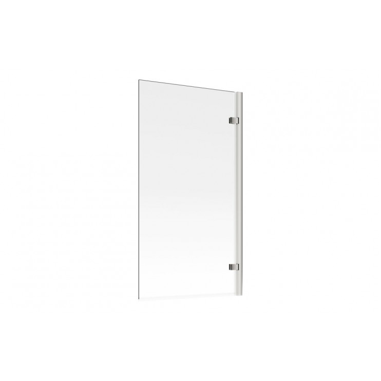 850x1500mm Hinged Straight Bath Screen (6mm) - Chrome