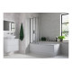 815x1400mm Framed Four Fold Bath Screen (6mm) - Chrome