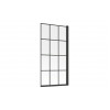 800x1500mm Single Straight Bath Screen (6mm) - Black Framed