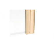 800x1500mm Single Straight Bath Screen (6mm) - Brushed Brass