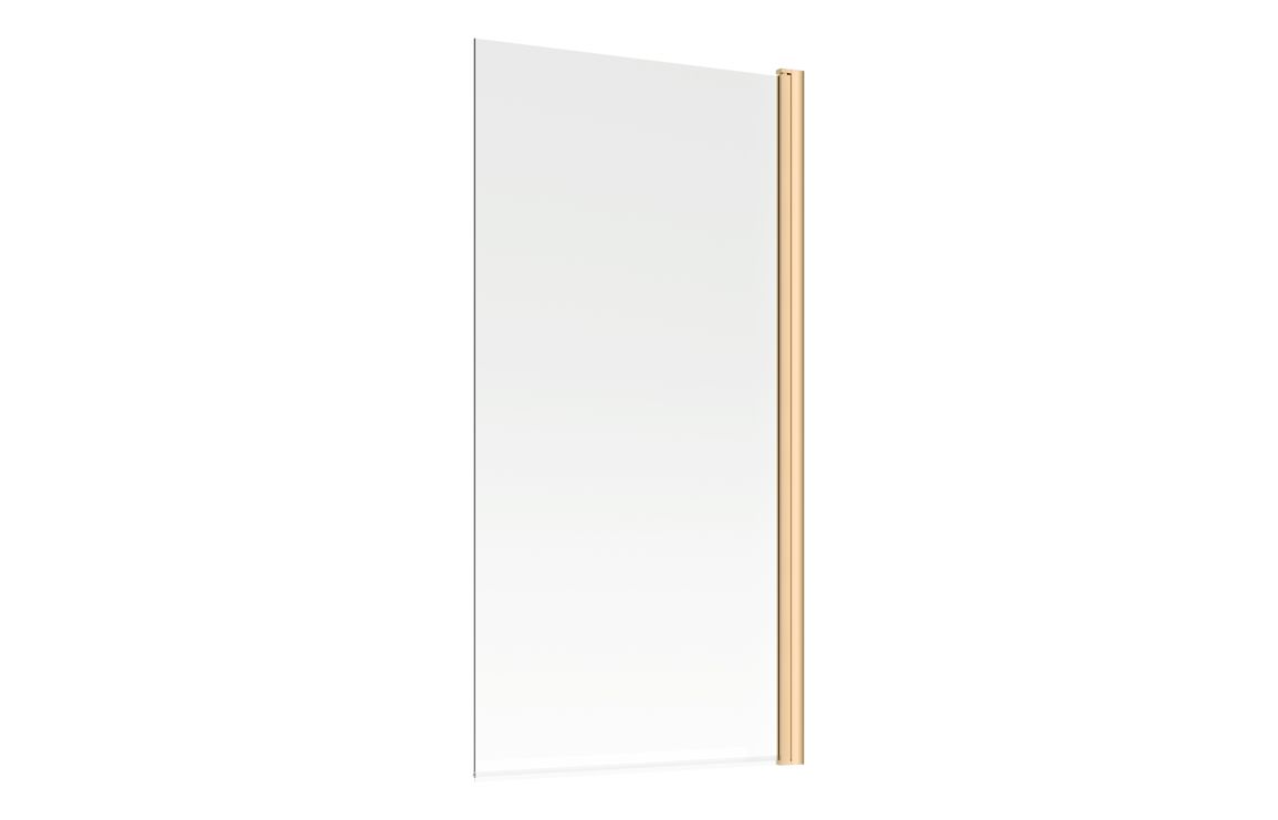 800x1500mm Single Straight Bath Screen (6mm) - Brushed Brass