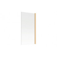 800x1500mm Single Straight Bath Screen (6mm) - Brushed Brass
