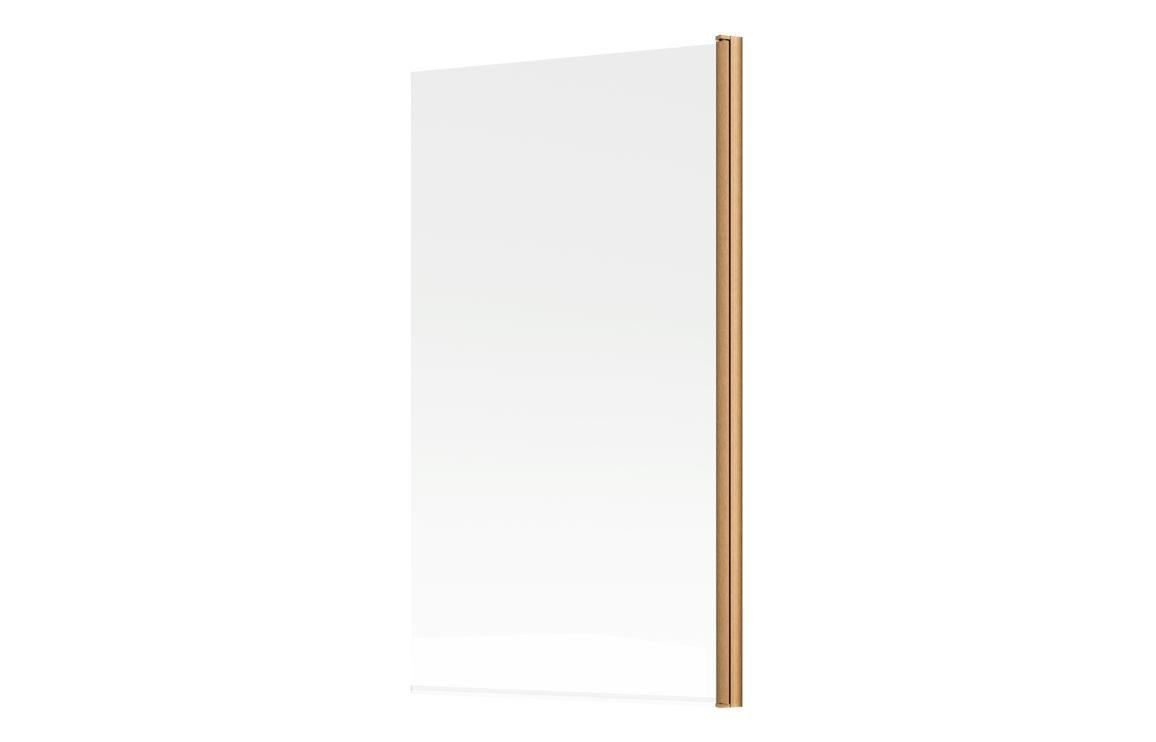 800x1500mm Single Straight Bath Screen (6mm) - Brushed Bronze