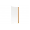 800x1500mm Single Straight Bath Screen (6mm) - Brushed Bronze