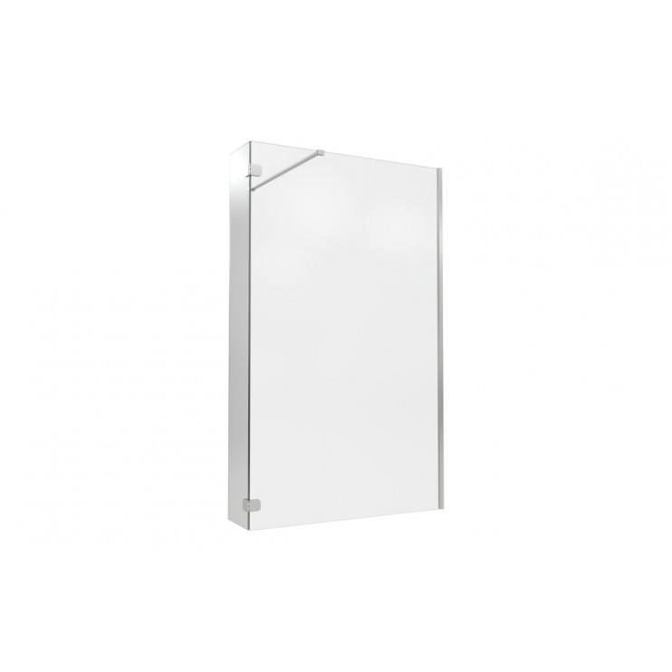 Iconix Optional 300mm 8mm Glass Wetroom Splash Panel - Chrome