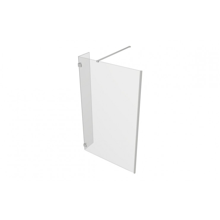 Iconix Optional 300mm 8mm Glass Wetroom Splash Panel - Chrome